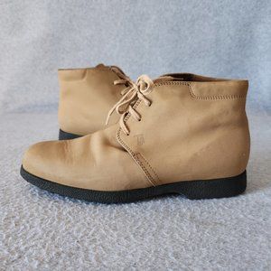 Tod’s Tan Leather Ankle Desert Chukka Boots Lace-Up